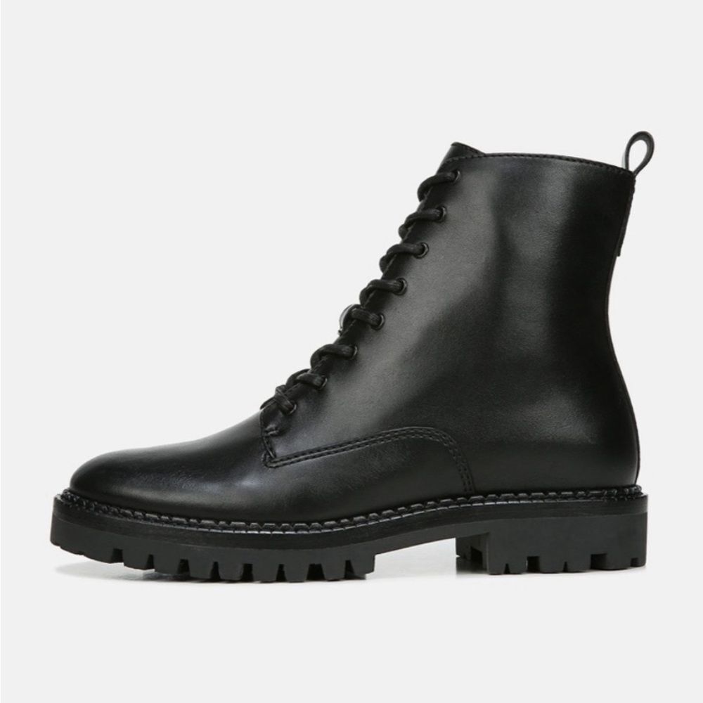 Vince Cooper Leather Lace-Up Bootie in Black, New, Size 7.5 - Picture 2 of 9